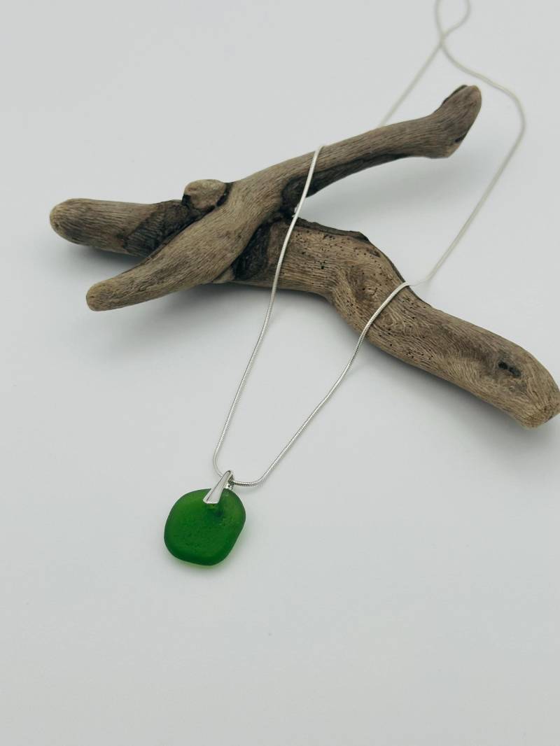 strandglas Kette Grün 1 von RuegenDesign