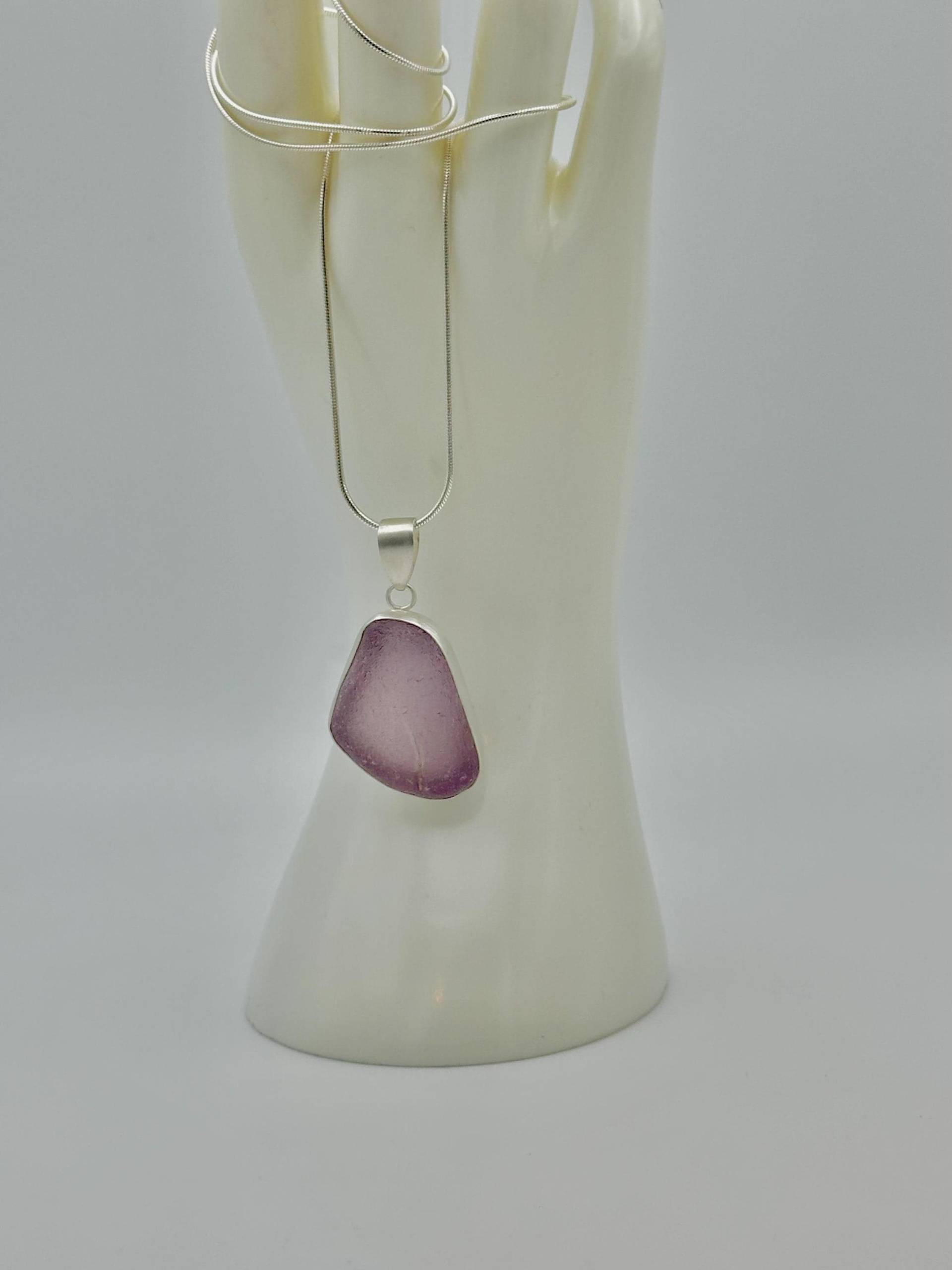 Seeglas Kette Flieder von RuegenDesign