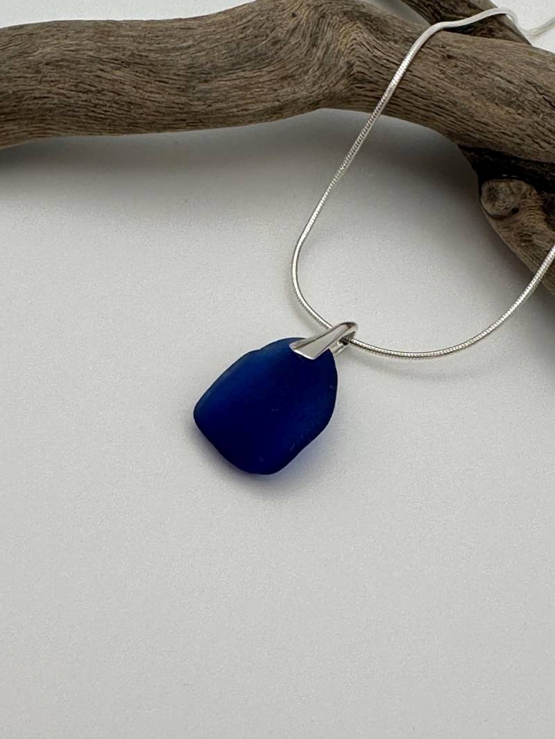 Seeglas Kette Kobalt Blau 3 von RuegenDesign