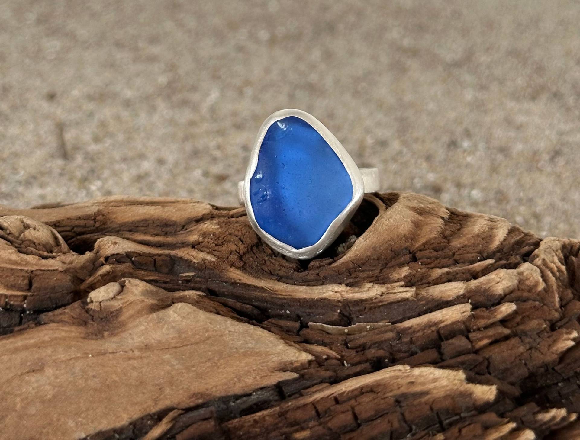 Seeglas - Ring Blau Seeglas - Ring Blau von RuegenDesign