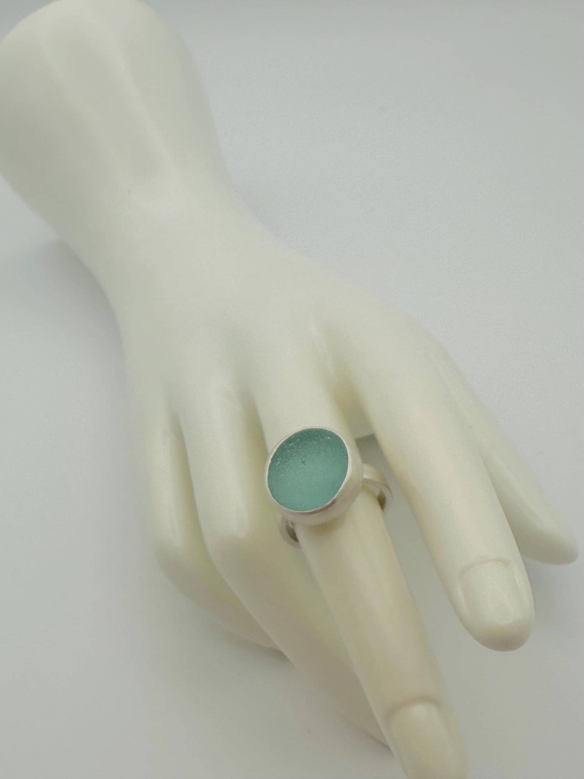 Seeglas Ring Hellblau von RuegenDesign