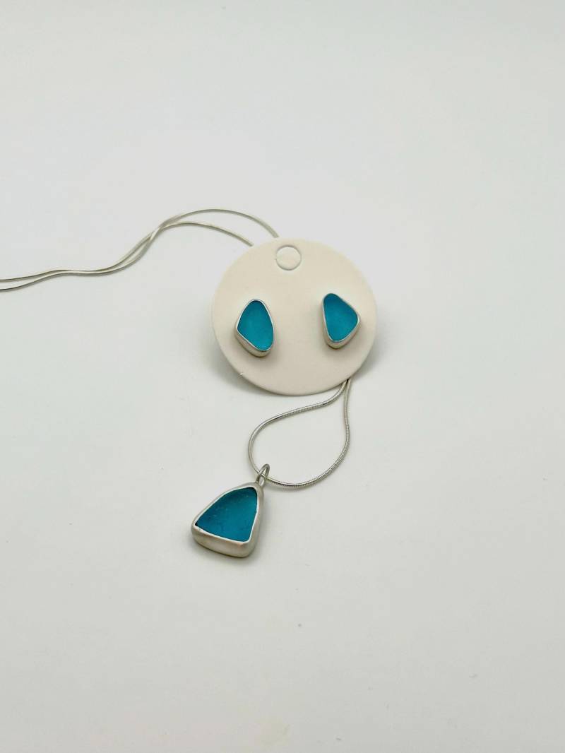 Seeglas Schmuckset Türkis Seeglas Schmuckset Türkis von RuegenDesign
