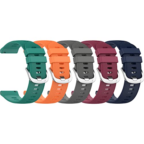 18mm Bänder kompatibel für Fossil Damen Gen 6 42mm /Gen 5E 42mm Smart Watch Band, Ersatzband Armband für Fossil Gen 4 Venture HR/Charter HR/Fossil Q Venture (5er-Pack A) von RuenTech