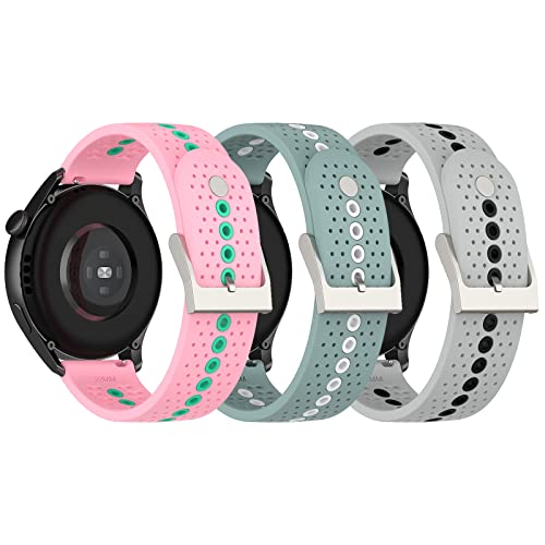 RuenTech 20mm Armband für Polar Ignite/Ignite 2/Ignite 3/Pacer/Unite Uhrenarmbänder für Polar Unite/Pacer/Ignite/Ignite 2/Ignite 3 Weiches Silikonarmband Ersatzarmband (3er Pack) von RuenTech