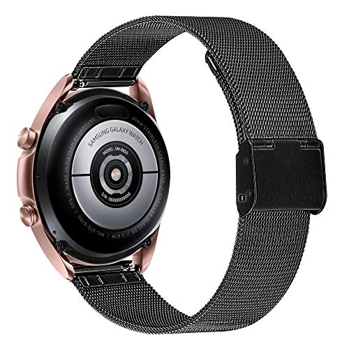 RuenTech 22mm Metall Uhrenarmband kompatibel für für Ice Smart 3.0 1.78"/Ice Smart 2.0 1.96"/Ice Smart 1.85" Armband, Edelstahlarmband für Männer und Frauen (Schwarz) von RuenTech