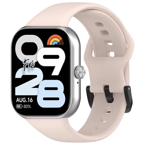 RuenTech Armbänder Kompatibel für Xiaomi Redmi Watch Move Weich Silikon Uhrenarmband für Herren Damen (Rosa) von RuenTech