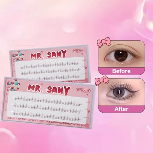 3 Reihen selbst klebende Wimpern, kein Kleber benötigt selbst klebende Wimpern cluster, wieder verwendbare vor geklebte Wimpern kein Entferner Keine Rückstände für Anfänger von Rufevee