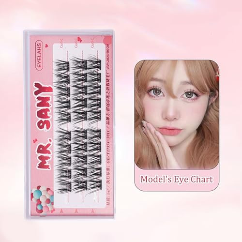 3 Reihen selbst klebende Wimpern, kein Kleber benötigt selbst klebende Wimpern cluster, wieder verwendbare vor geklebte Wimpern kein Entferner Keine Rückstände für Anfänger von Rufevee