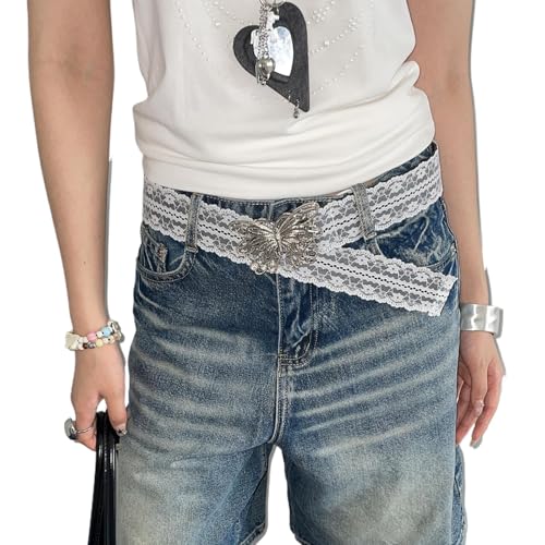 Modischer Spitzen gürtel mit einzigartigem Design für Frauen geeignet für Röcke und Jeans Ein tolles Accessoire für einen High-End-Look von Rufevee