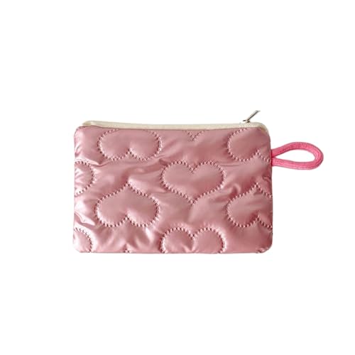 Niedliche süße Bogen Herz geprägte kleine Kosmetik Tasche für Mädchen tragbare Geldbörse Damen binden Tasche tragbare Aufbewahrung Tasche von Rufevee