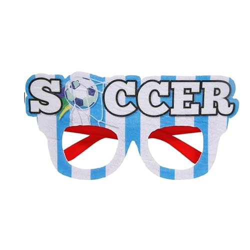 Rufevee 1 Stück Brillen Rahmen Fußball-Spiel Europapokal ultraleichte Brillen Rahmen Papier gläser für Fußball Fan Foto Requisiten Cheer Dekorativ von Rufevee