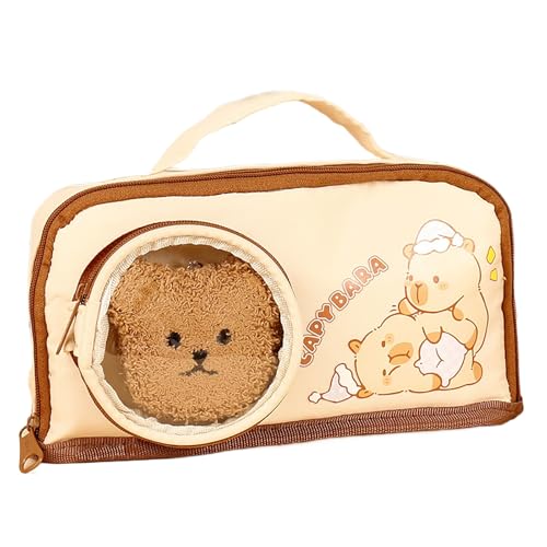 Rufevee Cartoon Capybara Handheld Bleistift hülle mit großer Kapazität Bleistift Beutel Reiß verschlüsse Kreative Schreibwaren Aufbewahrung Bleistift Koffer Schulbedarf von Rufevee