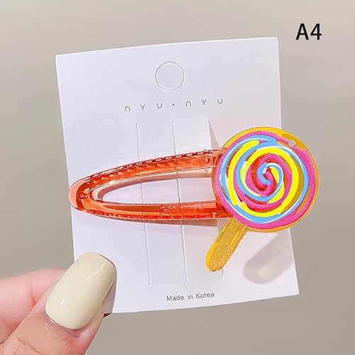 Süßigkeiten Farbe Geometrische Haarklammern Haarnadel Blume Haarnadel Entenbill Clip Mädchen von Rufevee