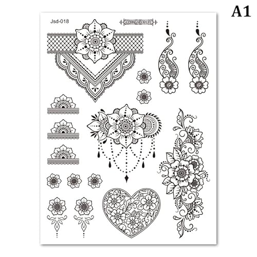 Temporäre Tattoo Sticker Papier Temporäre Tattoo Aufkleber Temporäre Tattoos Frauen und Mädchen von Rufevee