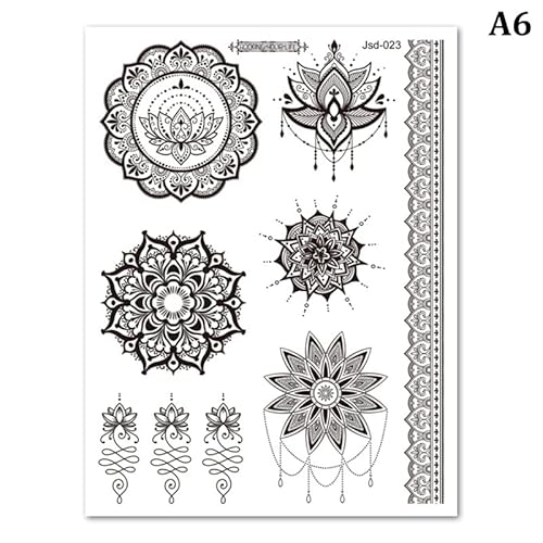 Temporäre Tattoo Sticker Papier Temporäre Tattoo Aufkleber Temporäre Tattoos Frauen und Mädchen von Rufevee