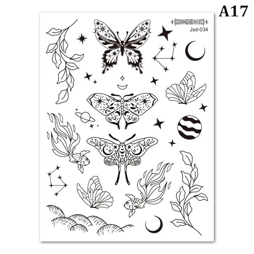 Temporäre Tattoo Sticker Papier Temporäre Tattoo Aufkleber Temporäre Tattoos Frauen und Mädchen von Rufevee