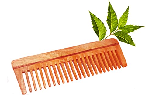 Rufiys Neem Holzkamm für Damen, Haarwachstum, Haarausfall, Schuppenbekämpfung, breiter Zahn-Entwirrungskamm, Kamm für Männer, Frauen Rufiys Neem Holzkamm für Damen, Haarwachstum, Haarausfall, Schuppenbekämpfung, breiter Zahn-Entwirrungskamm, Kamm für Männer, Frauen von Rufiys
