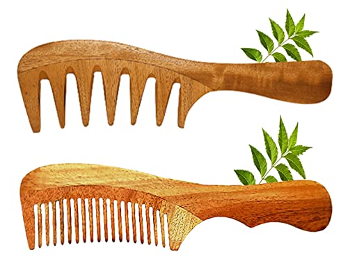 Rufiys Niemenholz Entwirrungskamm mit breiten Zähnen, für Damen und Herren | Niemenholz Entwirrungskamm gegen Schuppen Rufiys Niemenholz Entwirrungskamm mit breiten Zähnen, für Damen und Herren | Niemenholz Entwirrungskamm gegen Schuppen von Rufiys