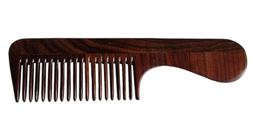 Rufiys Rosenholzkamm für Damen und Herren, Kamm mit Holzgriff zum Entwirren der Kopfhaut, Massage und Styling (Rosenholzkamm) von Rufiys
