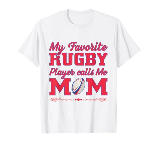 Stolze Mama Rugby-Mama Meine Lieblings-Rugbyspieler nennen Mich Mama T-Shirt Stolze Mama Rugby-Mama Meine Lieblings-Rugbyspieler nennen Mich Mama T-Shirt von Rugby Player Mom