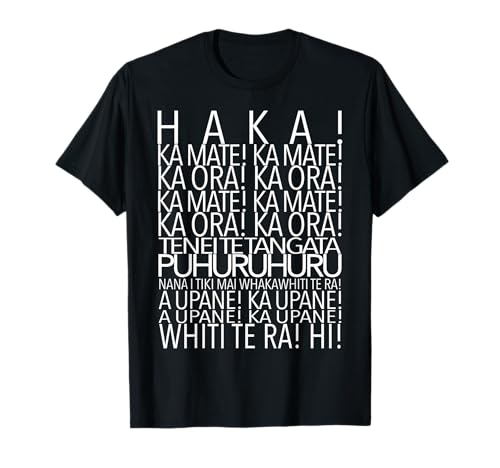 Rugby Song Haka Songtext Rugby New Zealand Motivation Warrior T-Shirt für Herren in Schwarz, Größe S, Klassischer Schnitt, Halbarm, Crew-Ausschnitt Rugby Song Haka Songtext Rugby New Zealand Motivation Warrior T-Shirt für Herren in Schwarz, Größe S, Klassischer Schnitt, Halbarm, Crew-Ausschnitt von Rugby Song