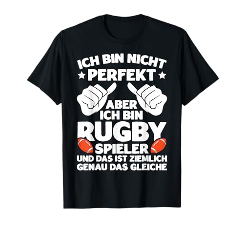 Rugbyspieler Herren Ich Bin Rugby Spieler Sport T-Shirt Schwarz S Crew-Ausschnitt Kurzarm von Rugbyspieler Herren Kleidung