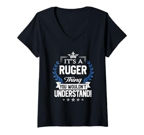 Damen Ruger Name - Ruger Thingname, den du nicht verstehen würdest T-Shirt mit V-Ausschnitt von Ruger Name