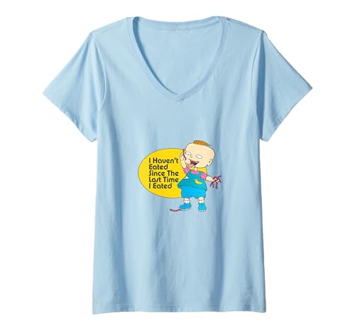 Damen Rugrats Phil I Haven't Eated Funny Quote Cartoon T-Shirt mit V-Ausschnitt Damen Rugrats Phil I Haven't Eated Funny Quote Cartoon T-Shirt mit V-Ausschnitt von Rugrats