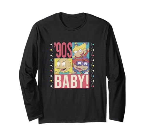 Rugrats '90s Baby Color Block Character Collage Langarmshirt von Rugrats