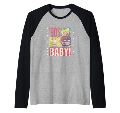 Rugrats '90s Baby Color Block Character Collage Raglan von Rugrats