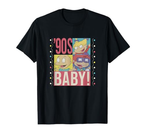 Rugrats '90s Baby Color Block Character Collage T-Shirt von Rugrats