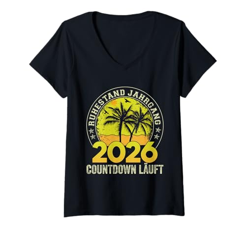 Damen Ruhestand Jahrgang 2026 Countdown Runs Lustiger Lehrer T-Shirt mit V-Ausschnitt Damen Ruhestand Jahrgang 2026 Countdown Runs Lustiger Lehrer T-Shirt mit V-Ausschnitt von Ruhestand Jahrgang 2026 Countdown in Arbeit