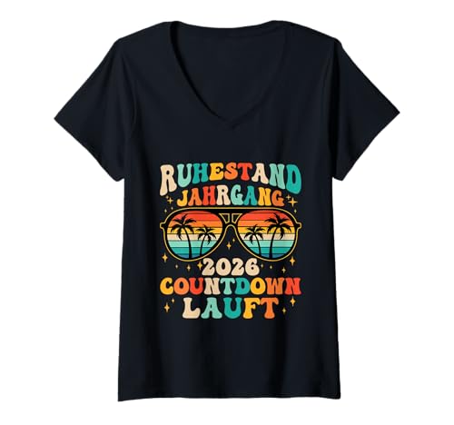 Damen Ruhestand Jahrgang 2026 Countdown läuft Lustiges Lehrer T-Shirt mit V-Ausschnitt Damen Ruhestand Jahrgang 2026 Countdown läuft Lustiges Lehrer T-Shirt mit V-Ausschnitt von Ruhestand Jahrgang 2026 Countdown in Arbeit