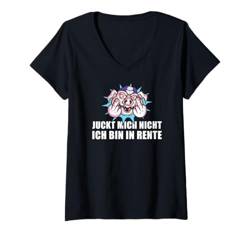 Damen Pensionierung Juckt Mich Nicht Ich Bin In Rente T-Shirt mit V-Ausschnitt von Ruhestand Rentner Sprüche Für Oma Und Opa