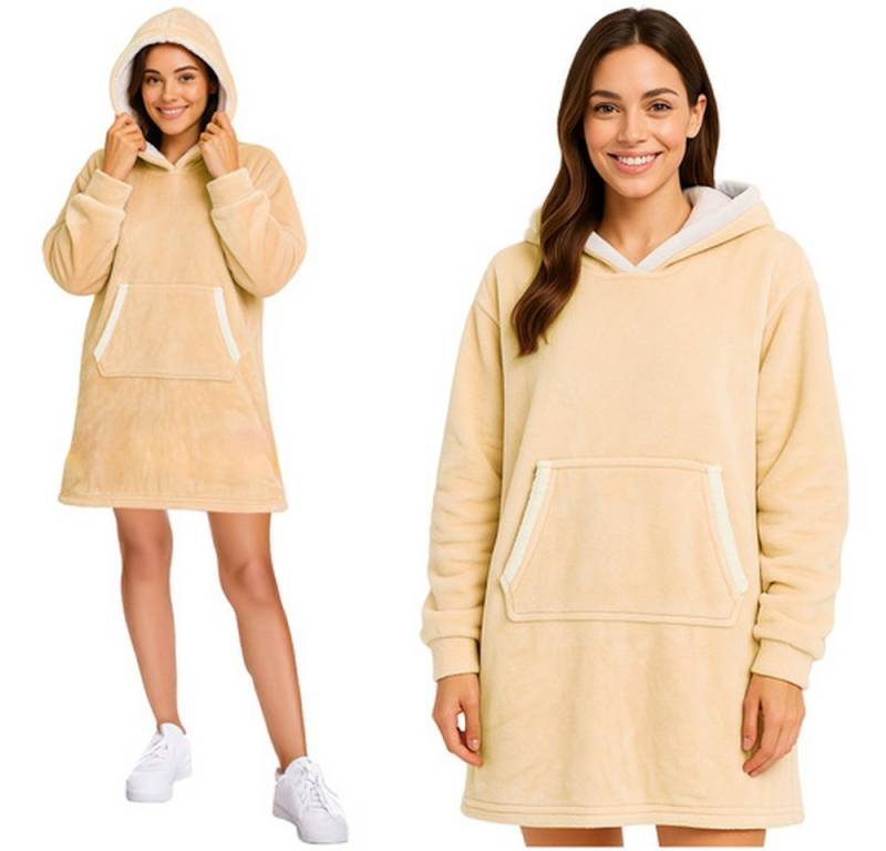 Ruhhy Longpullover Decken-Sweatshirt XXL-Hoodie (Spar-Set, oversize) Innenfutter aus Fell-/Lammfell-Imitat sorgt für wohlige Wärme von Ruhhy