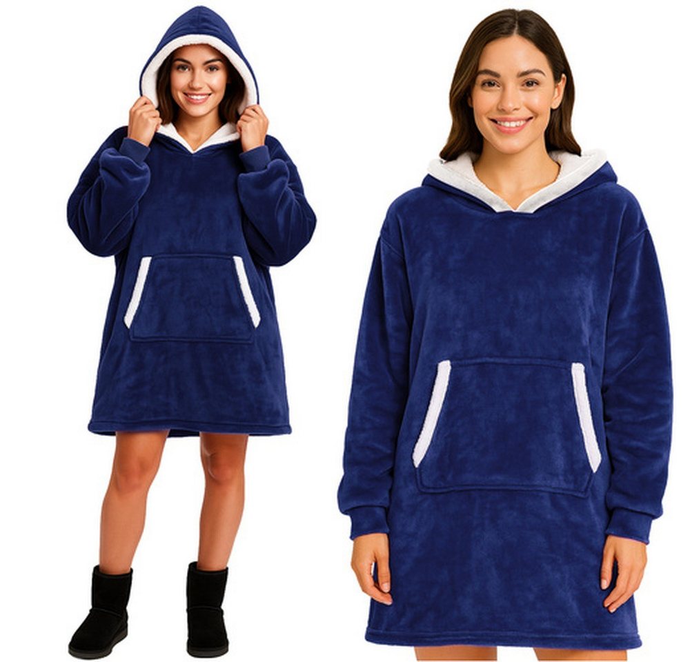 Ruhhy Longpullover Decken-Sweatshirt XXL-Hoodie (Spar-Set, oversize) Innenfutter aus Fell-/Lammfell-Imitat sorgt für wohlige Wärme von Ruhhy