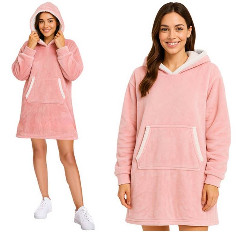 Ruhhy Longpullover Decken-Sweatshirt XXL-Hoodie (Spar-Set, oversize) Innenfutter aus Fell-/Lammfell-Imitat sorgt für wohlige Wärme von Ruhhy