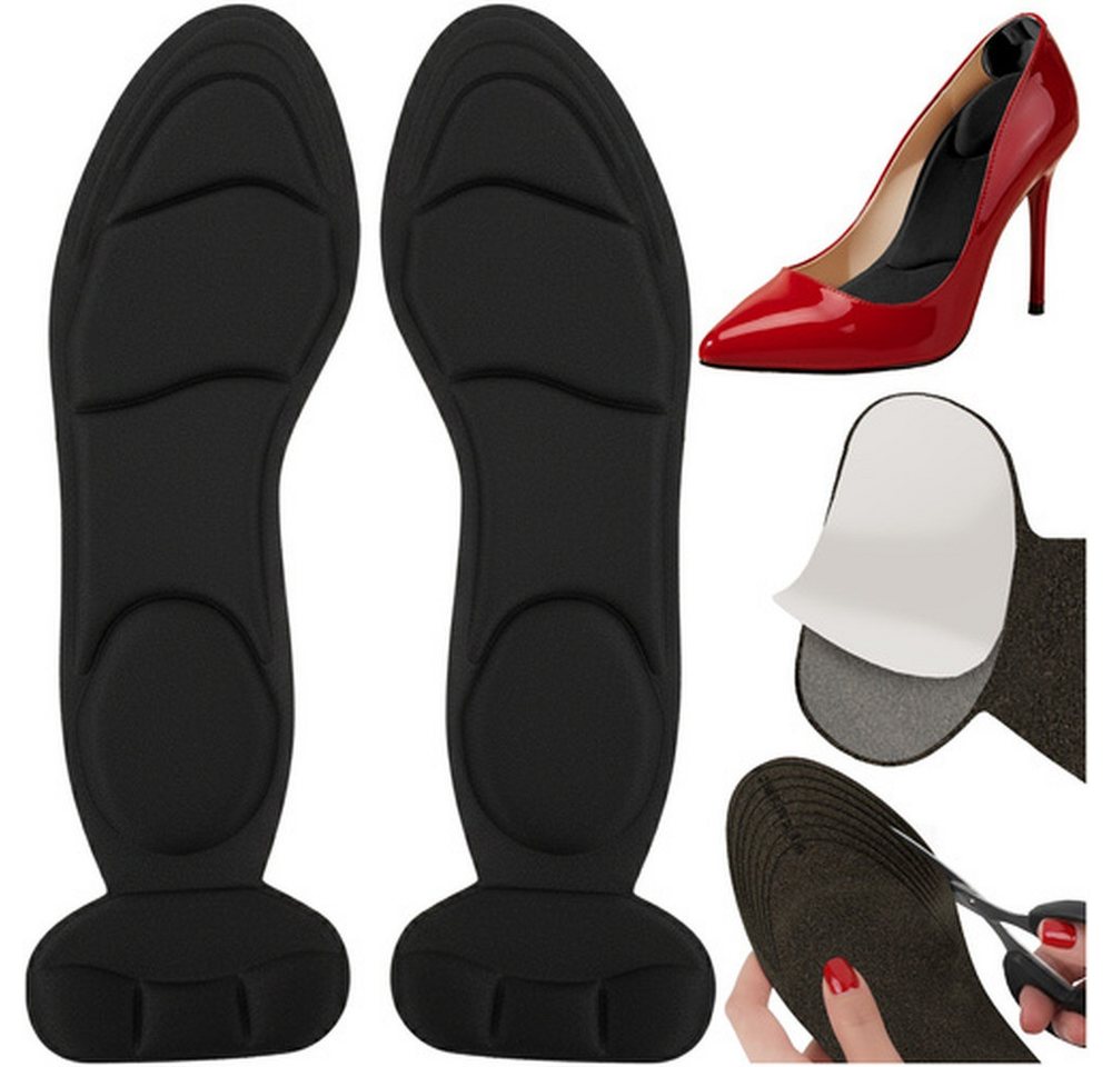 Ruhhy Luftkissen-Schuheinlage High Heel-Einlegeeinlagen (Spar-Set, 2-tlg., Bedürfnisse zugeschnitten), integrierte Fersenkappen verhindern Blasen, Reizungen von Ruhhy