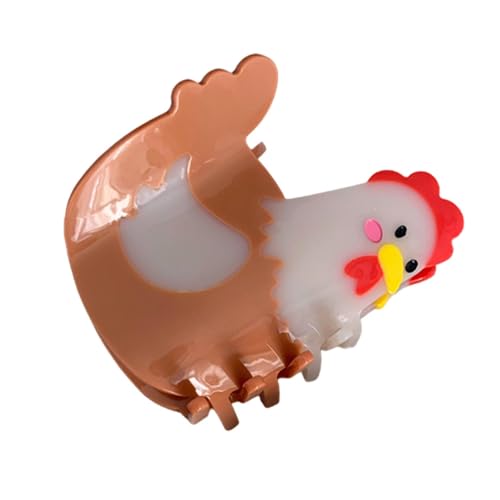 Ruhnjyg Huhn-Haarspangen für Mädchen,Huhn-Tier-Clip - Niedliche Tierhaarspange in Hühnerform - Haarspangen mit großen Krallen für Frauen, Klemmmode für langes, dickes, dünnes, lockiges Haar von Ruhnjyg