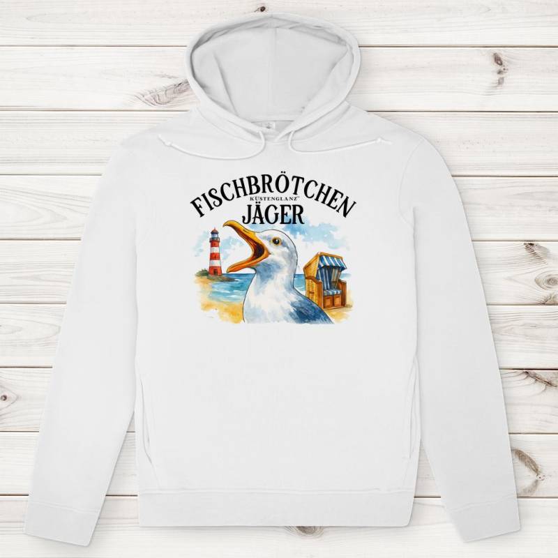 Fischbrötchen Jäger Herren Hoodie Bio Baumwolle Maritimer Kapuzenpullover Küstenmode Nordsee Ostsee Geschenk Möwen von RuhrpottRebellion
