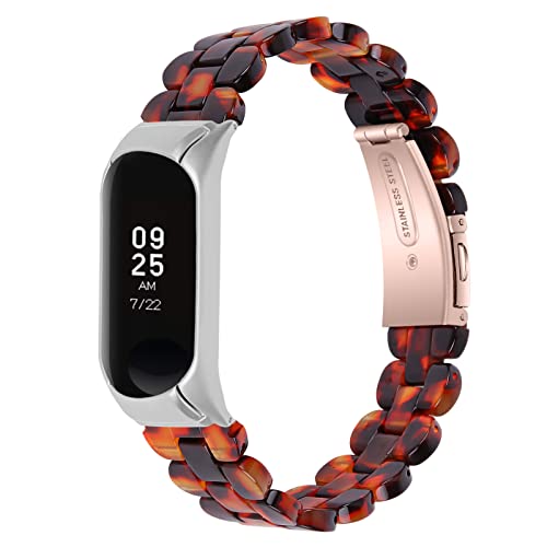 RuiRdot Armband für Mi Band 4, 5,5"-7,87" verstellbares Sportarmband leichtes Abnehmbares Gliederersatzband mit Faltschnalle Uhrenarmbänder kompatibel mit Mi Band3/Mi Band 4 (L02) von RuiRdot