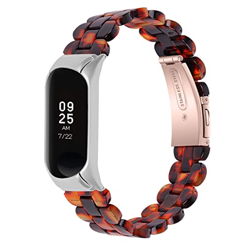 RuiRdot Armband für Mi Band 4, 5,5"-7,87" verstellbares Sportarmband leichtes Abnehmbares Gliederersatzband mit Faltschnalle Uhrenarmbänder kompatibel mit Mi Band3/Mi Band 4 (L02) von RuiRdot