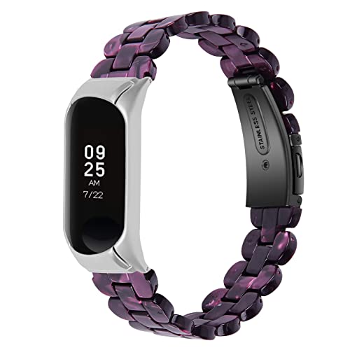 RuiRdot Armband für Mi Band 4, 5,5"-7,87" verstellbares Sportarmband leichtes Abnehmbares Gliederersatzband mit Faltschnalle Uhrenarmbänder kompatibel mit Mi Band3/Mi Band 4 (L05) von RuiRdot