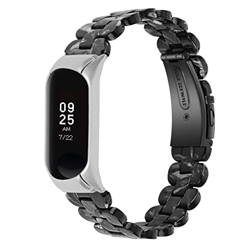 RuiRdot Armband für Mi Band 4, 5,5"-7,87" verstellbares Sportarmband leichtes Abnehmbares Gliederersatzband mit Faltschnalle Uhrenarmbänder kompatibel mit Mi Band3/Mi Band 4 (L13) von RuiRdot