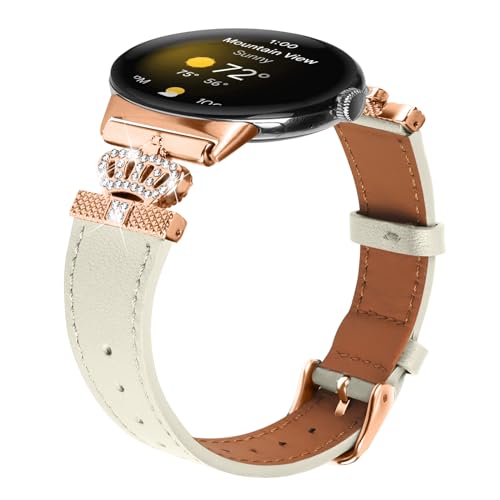 RuiRdot Armband kompatibel mit Google Pixel, verstellbares Damen-Herren-Armband aus echtem Leder mit Metallschnalle für Google Pixel/Google Pixel 2 (Aprikose) von RuiRdot