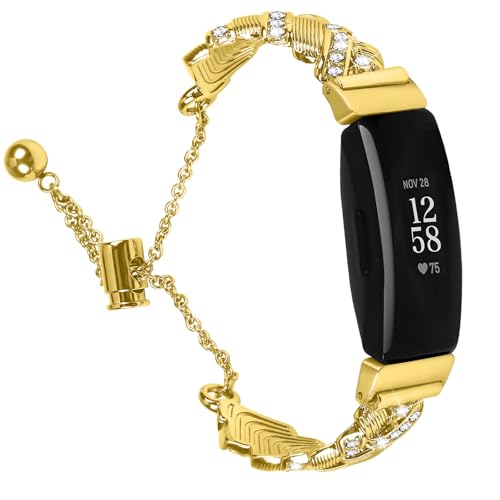 RuiRdot Bands Ersatz für Inspire/Inspire HR/Ace 2, Edelstahl Metall Frauen Armband Uhr Armband Bands (R03) von RuiRdot