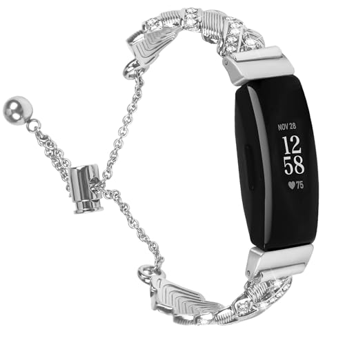 RuiRdot Bands Ersatz für Inspire 2, Edelstahl Metall Frauen Armband Uhr Armband Band Band Bands für Inspire 2 (R01) von RuiRdot