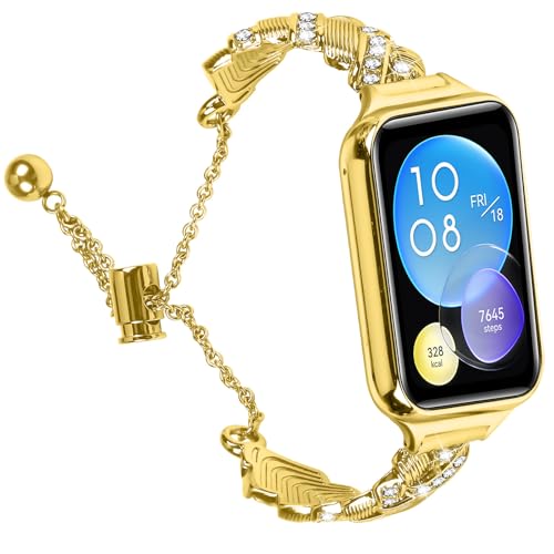 RuiRdot Bands Ersatz für Mi Band 8 Pro, Edelstahl Metall Frauen Armband Uhr Armband Band Band Bands für Mi Band 8 Pro (R03) von RuiRdot