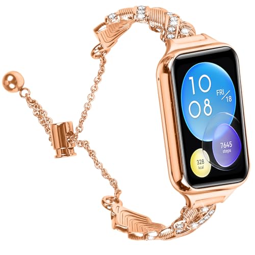 RuiRdot Bands Ersatz für Mi Band 8 Pro, Edelstahl Metall Frauen Armband Uhr Armband Band Band Bands für Mi Band 8 Pro (R04) von RuiRdot