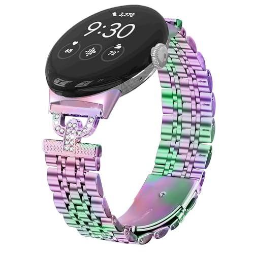 RuiRdot Ersatzband Kompatibel mit Goo gle Pixel 2, verstellbares Ersatzarmband Edelstahl Uhrenarmband für Goo gle Pixel 1 2022 / Goo gle Pixel 1 2023 (R06) von RuiRdot